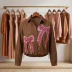 Womens brown crop shirt (2)