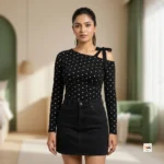 Black Polka Dot Top Brings Ultimate Style to Women – Black Polka Dot Top – photo 1