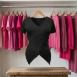 Black Wrap Top Essential Women's Fashion – black wrap top – photo 4