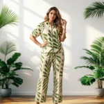Botanical Print Women's Co-ord Set – womens coord set – photo 1