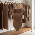 Brown Bodysuit Signature Essential Women Square Neck – Brown Bodysuit – photo 2