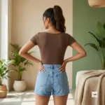 Brown Bodysuit Signature Essential Women Square Neck – Brown Bodysuit – photo 4