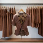 brown relaxed fit t shirt with short sleeves (4)
