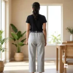 Classy Grey Trouser with Plaid Tie Waist – Classy grey trouser – photo 3