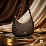 Coach shoulder bag is an iconic accessory featuring signature monogram print and refined black leather trim. – Classy coach shoulder bag – photo 2