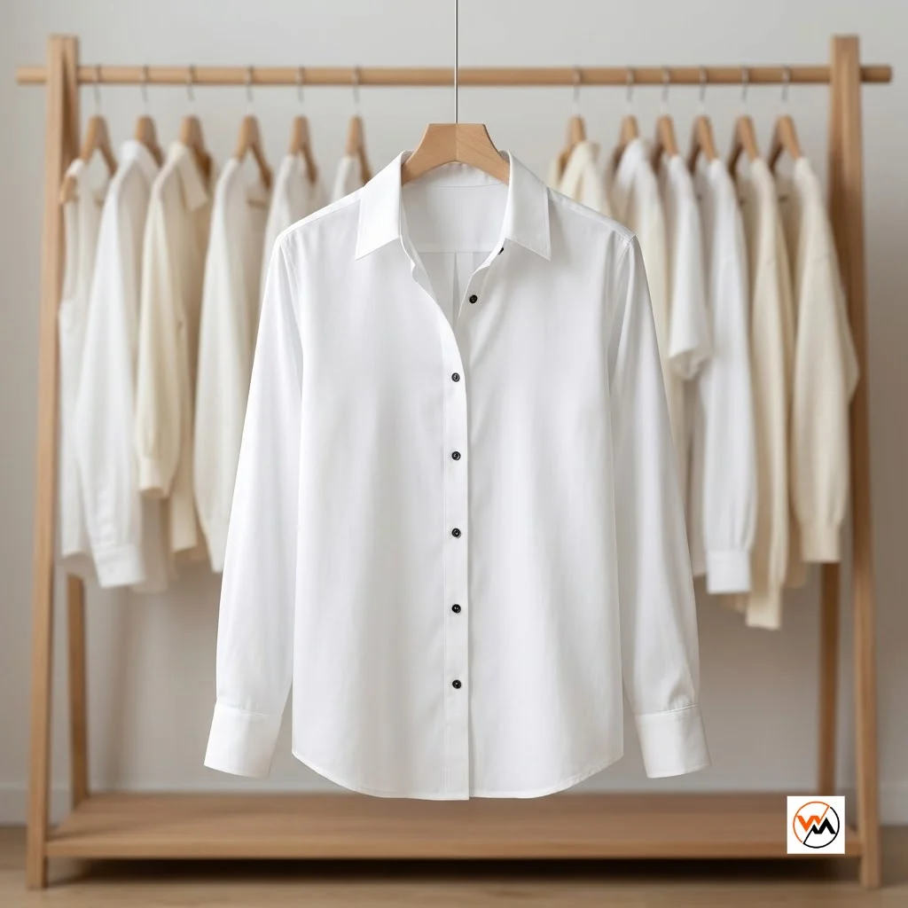 Essential Women White Oversized Shirt – women white oversized shirt – photo 1