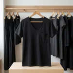 Essential Women's Black V-Neck Pocket T-Shirt – photo 2