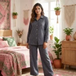 Everlasting Women's Co-Ord Set in Slate Blue – womens co ord set – photo 1