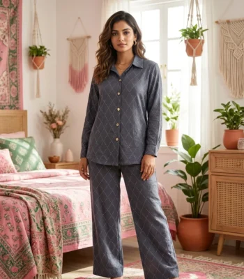 Everlasting Women's Co-Ord Set in Slate Blue – womens co ord set – photo 1