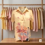 Exclusive Floral Print Yellow Shirt for Women – floral print yellow shirt – photo 3