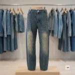 Exclusive Women Blue Jeans with Rhinestone Accents and Straight Leg Fit – Women exclusive blue jeans – photo 4