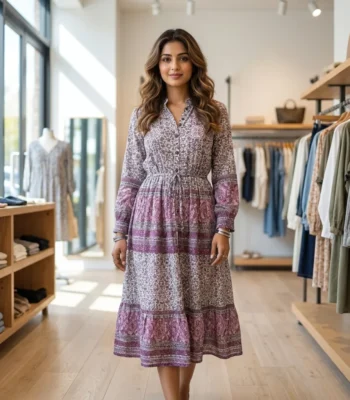 floral paisley midi dress (1)
