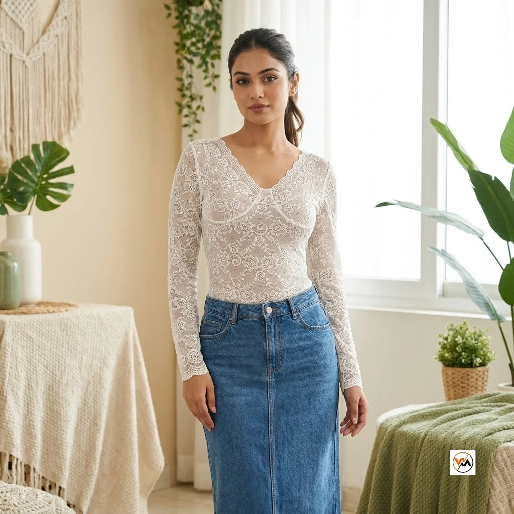 Lace white top brings an exclusive touch of classic charm to your wardrobe. – lace white top Lace white top brings an exclusive touch of classic charm to your wardrobe. – lace white top – photo 1