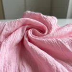 light pink smocked peplum top with puff sleeves (2)