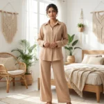 Luxurious Women's Beige Co-ord Set – women co-ord set – photo 1