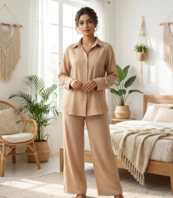 Luxurious Women's Beige Co-ord Set – women co-ord set – photo 1