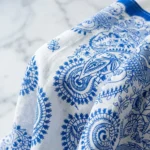 Luxurious Women's Blue and White Paisley Print Co-ord Set – photo 3
