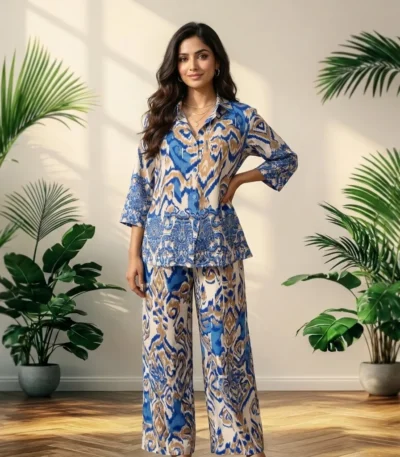 Luxurious Women's Printed Co-ord Set – womens co ord set – photo 1
