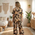 NEW MIU Women's Black and Gold Floral Co-Ord Set - Matching Lounge Set – photo 2