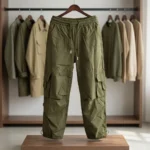 Olive cargo pants for women featuring a utilitarian design and relaxed fit – olive cargo pants – photo 4