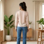 Pink top, an essential luxury piece for women – Long sleeves with buttoned cuffs pink top – photo 2
