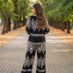 Signature Black Printed Top and Palazzo Co-ord Set for Women – photo 2