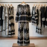 Signature Black Printed Top and Palazzo Co-ord Set for Women – photo 4