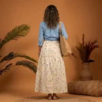 Timeless Floral Printed Women's Tiered Maxi Skirt – photo 3