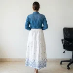 Ultimate Embroidered Women's White Skirt – white skirt – photo 3