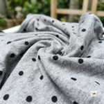 Ultimate Grey Polka Dot Top for Women with Asymmetric Neckline – Grey Polka Dot Top – photo 3