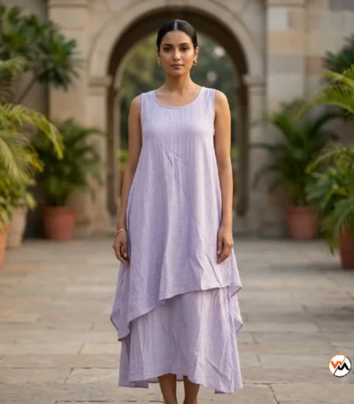 Ultimate Lavender Layered Dress For Women – layered dress – photo 1