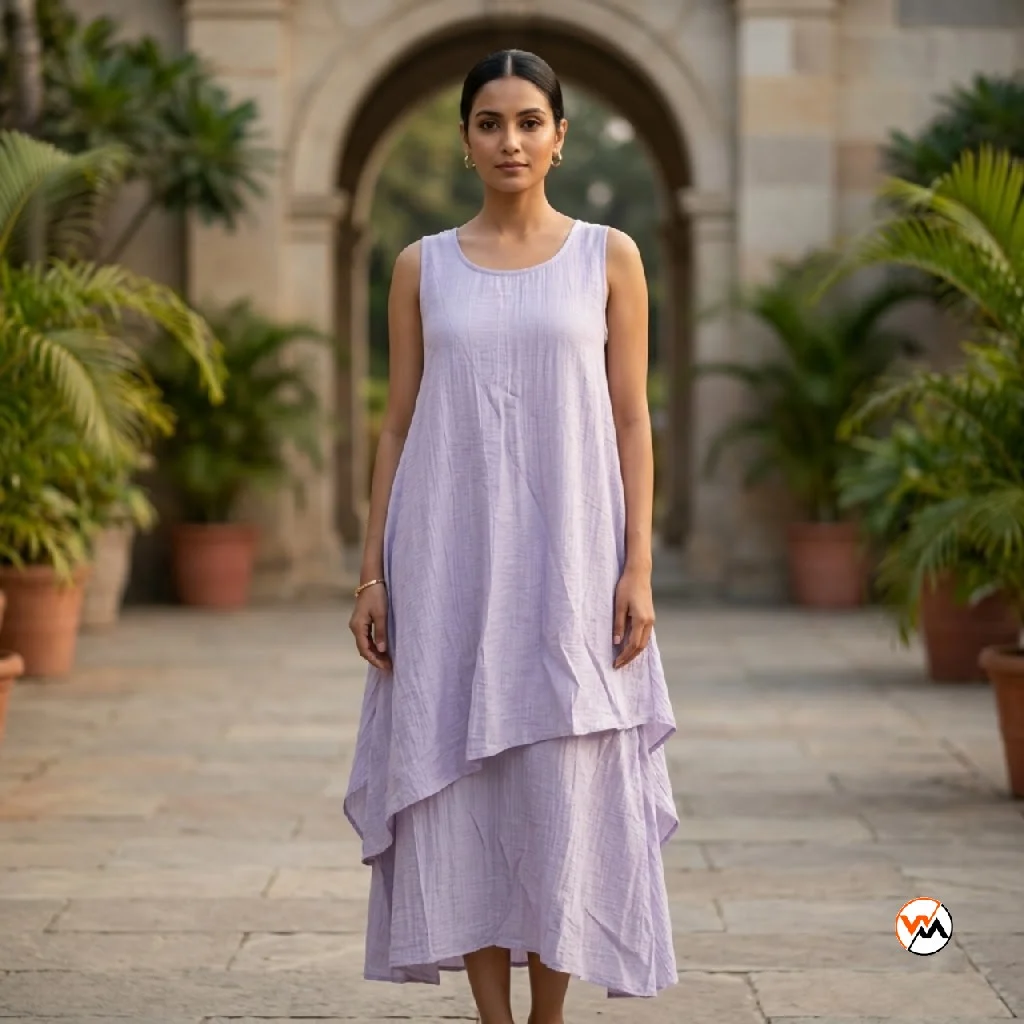 Ultimate Lavender Layered Dress For Women – layered dress – photo 1