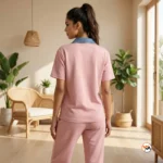 Ultimate Women's Co-ord Set in Pink Cotton – womens co-ord set – photo 2