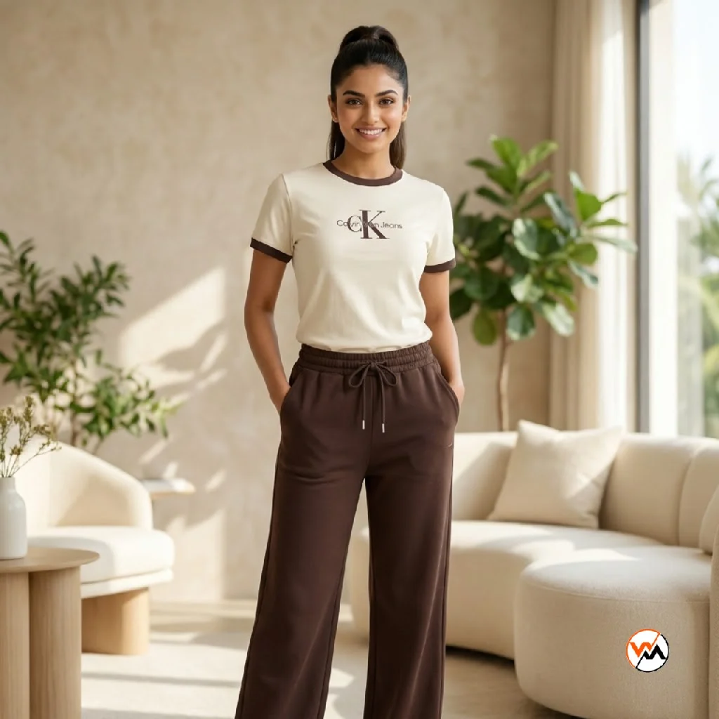 Ultimate Women's Cotton Co ord Set Featuring Contrast Ringer Tee and Trousers – women's cotton co ord set Ultimate Women's Cotton Co-ord Set Featuring Contrast Ringer Tee and Trousers – women's cotton co-ord set – photo 1