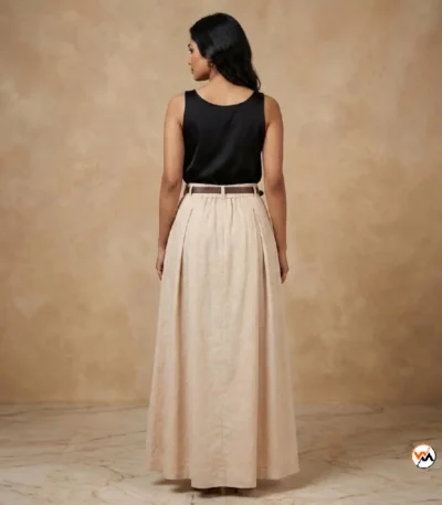 Ultimate Women's Skirt in Classic Beige Maxi Style – womens skirt – photo 1