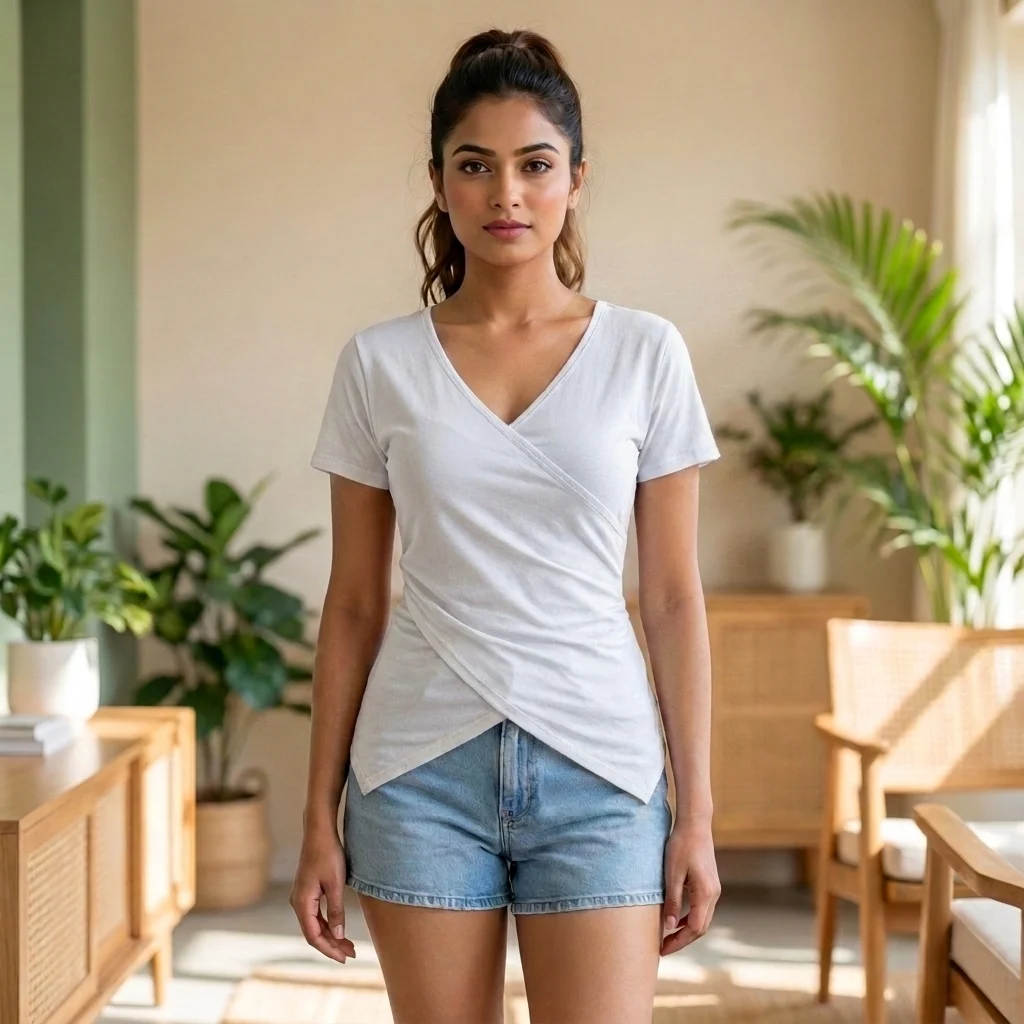 Ultimate wrap top for women featuring short sleeves – wrap top for women – photo 1