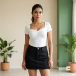 White bodysuit for women featuring a ruched front and sweetheart neckline – Sweetheart neck white bodysuit – photo 1