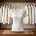 white embellished lace party wear top (4)