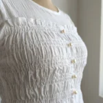 women white smocked peplum top (4)