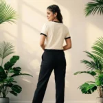 Women's Casual Contrast Trim T-Shirt and Track Pants Co-ord Set – photo 2