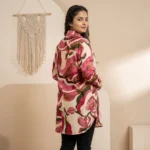 Women's Long Shirt with Abstract Floral Print – photo 2
