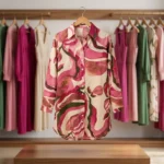 Women's Long Shirt with Abstract Floral Print – photo 5