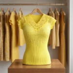 yellow ribbed top (2)