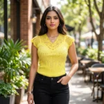 yellow ribbed top (3)