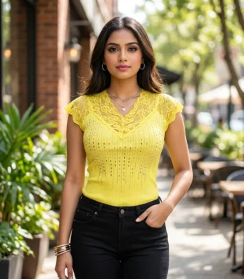 yellow ribbed top (3)