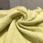 yellow smocked peplum top with short puff sleeves and collar, (3)