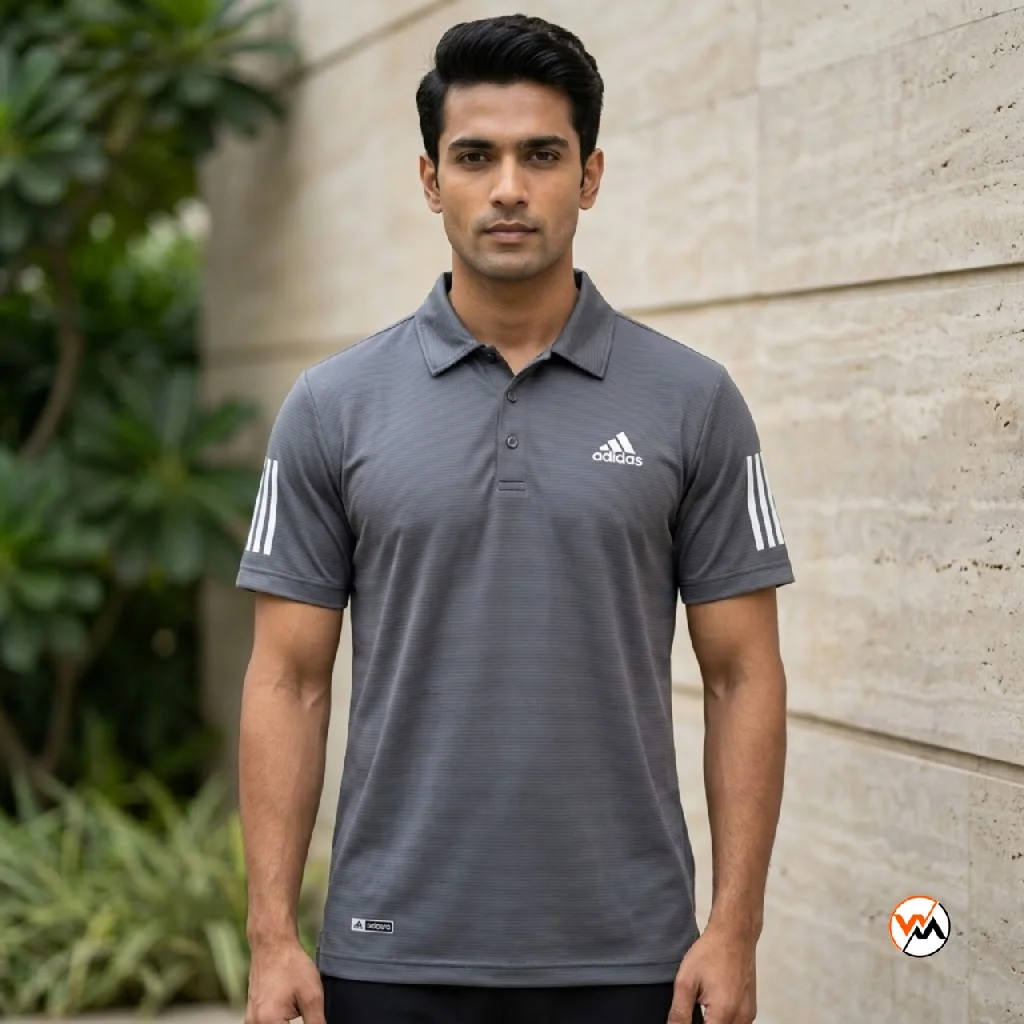 adidas grey polo shirt for men featuring classic athletic details – adidas grey polo adidas grey polo shirt for men featuring classic athletic details – adidas grey polo – photo 1