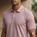 adidas mens polo t shirt in elite mauve style – mens polo t shirt – photo 1