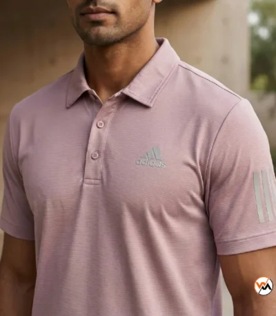 adidas mens polo t shirt in elite mauve style – mens polo t shirt – photo 1