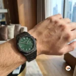 Audemars Piguet luxury watch with green dial and black bracelet – luxury watch – photo 2